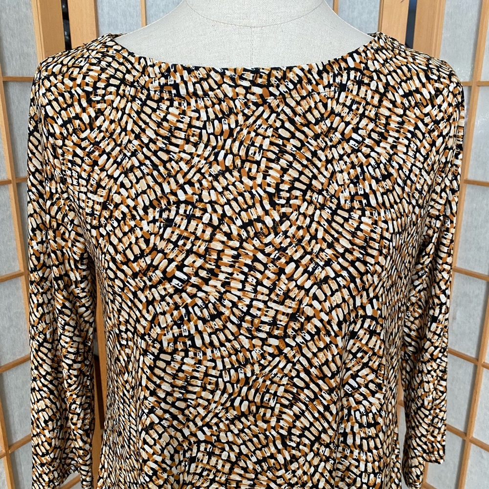 $ JM Collection Stretch Print Swing Top SZ PM NWT - Picture 5 of 12